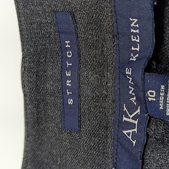 Vintage Anne Klein pants high rise high waisted dark grey office attire Size: 10 - Picture 2 of 7